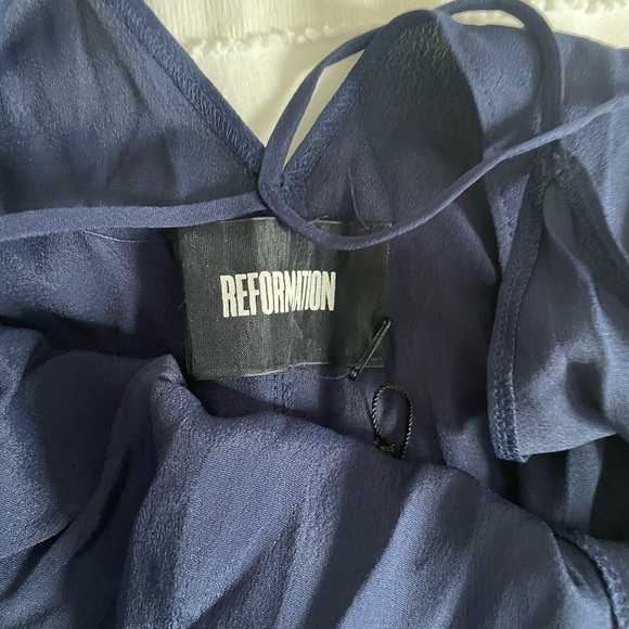 Reformation Cutout Long Blue Dress Size XS - Picture 4 of 9